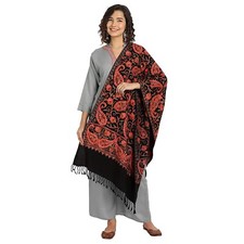 Châle En Laine Aari Brodé