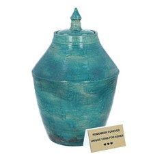 Urne funéraire turquoise pour