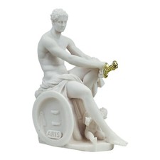 Sculpture statue grecque en marbre moulé Ludovisi Ares et Eros dieu Mars 8,26 po