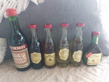 Lot De 6 Mignonnettes Byrrh, Armagnac, Liqueurs Noisette Framboise Poire Prince 