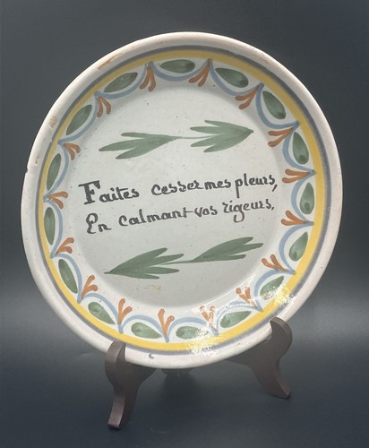 Assiette parlante faïence - en,