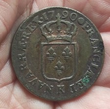 France Louis XVI pièce de 1 sol à l'écu 1790 K ( Bordeaux ) Top qualité !