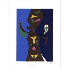 VERDET André - Lithographie originale "La Prêtresse" 66x50cm