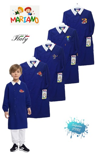 Tablier bleu enfant école - bleu,