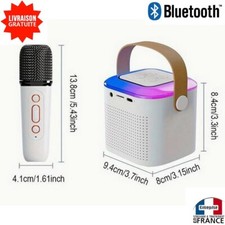 Haut-parleur enceinte portative Bluetooth avec  microphone micro sans fil  RGB