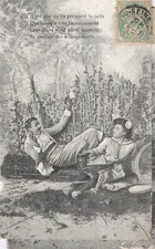 CP NOIR BLANC LECON BICYCLETTE VELO FEMME MOUSTACHU CHUTE - 3