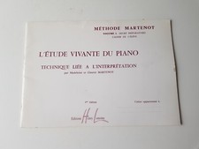 ♫ Partition - L'étude vivante du Piano Volume 1 Méthode Martenot ♫