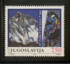 Yugoslavia 1991 MNH** Alpinism*Himalaya*Lhotse*Sports*Climber*Mountain*Route 1v