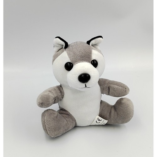 Doudou chien husky loup gris