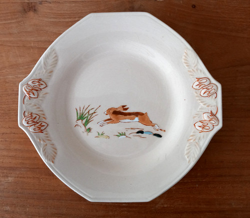 Assiette plate ancienne - assiette,