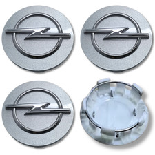 Capuchon Central de Jante Moyeu x4 pour Vauxhall Ouvert Many Modèle 54mm Argent