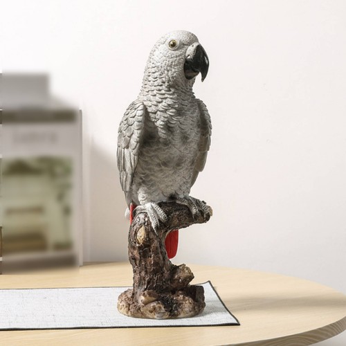 Statue perroquet gris - statue,