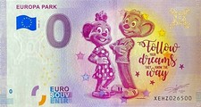 BILLET 0  EURO EUROPA PARK  6 ALLEMAGNE 2020 NUMERO 26500