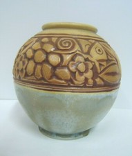 VASE BOULE GRES CRISTALISE MOUGIN VENTRILLON NANCY FRANCE 172J ART DECO 