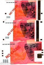 LOT SET SERIE 3 Billets FRANCE TEST NOTE ECHANTILLON 10 20 50 EURO €  RAVEL