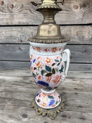 Lampe pétrole porcelaine - pétrole,