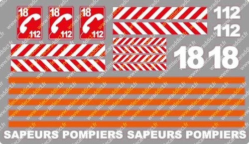 Décalcomanies pompier - décalcomanies,