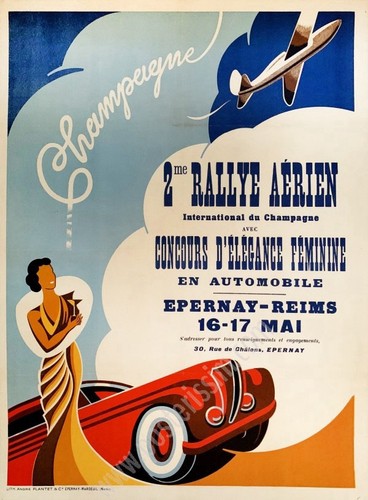 Affiche poster rallye epernay - poster,