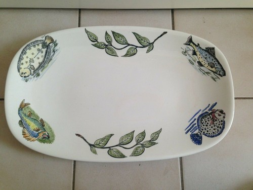 Superbe plat poisson ovale - plat, a