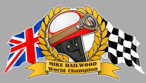 Mike hailwood helmet flags - hailwood,