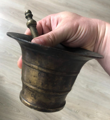 Ancien mortier bronze - mortier,
