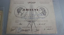 Ancien diplome brevet UFOLEP
