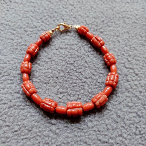 Bracelet corail rouge - ,