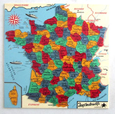 Jeu éducatif ancien Carte de France 31 cm² + 88 départements Jeux instructifs SP