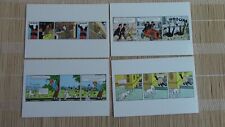 TINTIN HERGE 4 CARTES POSTALES MOULINSARD