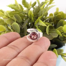 Rond Naturel Rhodolite 925