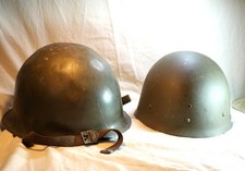 ARMEE FRANCAISE - casque lourd modèle 1951 complet avec son liner  DIV25CSQ004