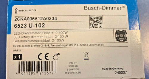 Busch jaeger variateur 230v - busch,
