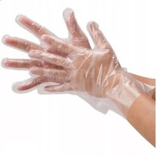 50 Gants Jetables en Plastique Transparent Taille L Hygiène Essence Bactéries