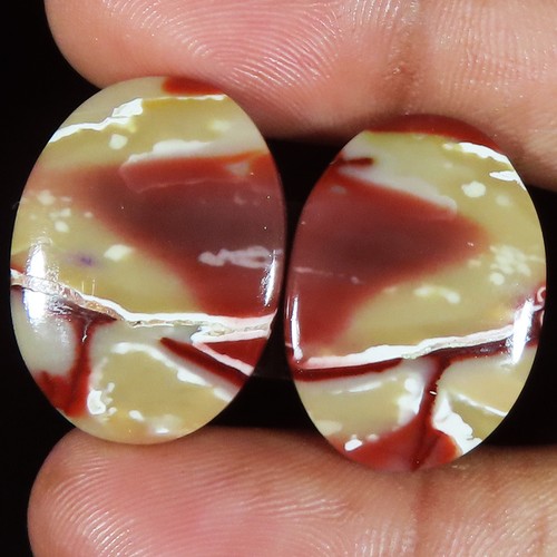 Paire cabochon ovale jaspe - cabochon,