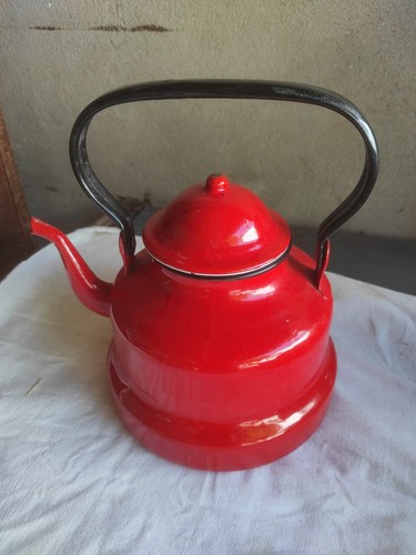 Bouilloire émaillé rouge - bouilloire,