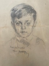 Portrait d'enfant daté 1931