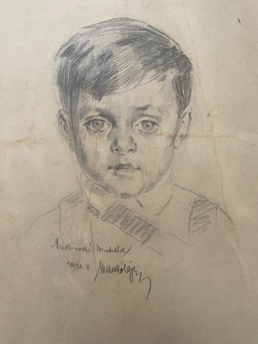 Portrait enfant daté 1931 - d'enfant,