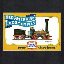 Autocollant / Sticker vintage jeans Rica Lewis Old American Locomotives