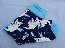 Paire Chaussettes homme 41 42 43 44 45 FANTAISIE chat volant ange étoile bleu 