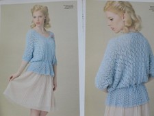 Pull pull femme réversible dentelle motif tricot extrait magazine