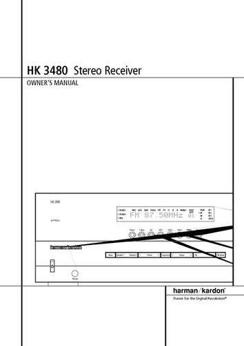 Harman kardon hk3480 receiver - harman,