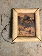 RARE ANTENNE RADIO EN TABLEAU TROMPE L'OEIL ANNEES 1950