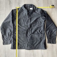 Vetement de travail ancien veste moleskine noire petite taille 2 trous voir phot