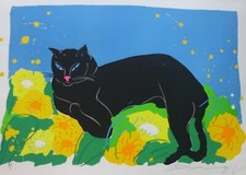 Walasse Ting Noir Chat 1981