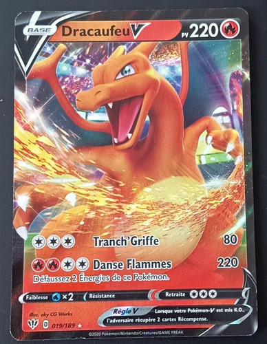 Carte pokémon dracaufeu - carte, v