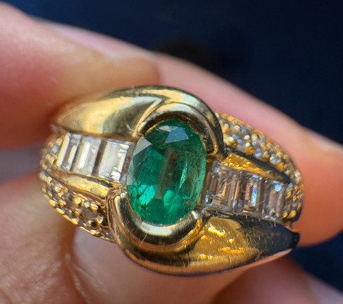 Bague emeraude carats et - 0,35,