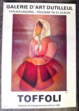 TOFFOLI - GALERIE D’ART DUTILLEUL - ORIGINAL EXHIBITION POSTER –  AFFICHE - 1988