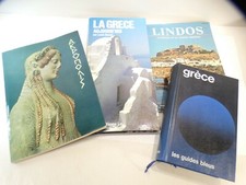 Grèce, 4 livres: guide bleu, Acropole musée d'Athène, Lindos