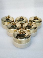 10 Vintage Laiton & Porcelaine Electric Interrupteurs Étoile Design 1 Voie