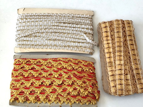 Lot galon ruban passementerie